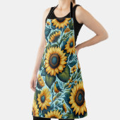 Zomer/zonnebloem/vogel Schort (Insitu)