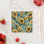 Zomer/zonnebloem/vogel Servet (Insitu)