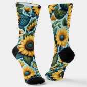 Zomer/zonnebloem/vogel Sokken (Gebogen)