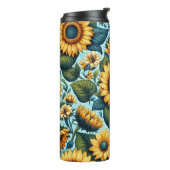 Zomer/zonnebloem/vogel Thermosbeker (Gedraaid links)
