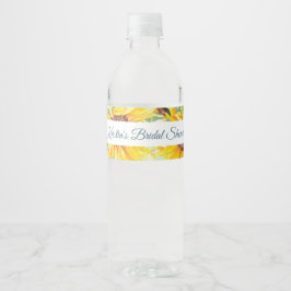 Zomer Zonnebloem Water Fles Label Waterfles Etiket