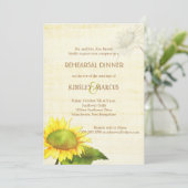 Zomer Zonnebloem Weduwrepeater Dinner Kaart (Staand voorkant)