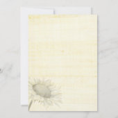 Zomer Zonnebloem Weduwrepeater Dinner Kaart (Achterkant)