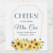 Zomer Zonnebloem Wijn Label Wijn Etiket (Enkel label)