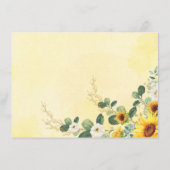 Zomer Zonnebloemen Elephant Greenery Diaper Raffle Informatiekaartje (Achterkant)