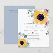 Zomer Zonnebloemen Eucalyptus Greenery Wedding (Voorkant / Achterkant)