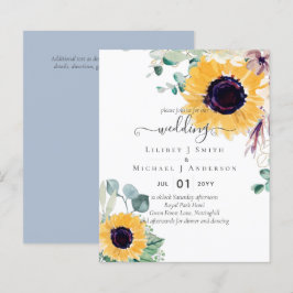 Zomer Zonnebloemen Eucalyptus Greenery Wedding