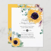 Zomer Zonnebloemen Eucalyptus Greenery Wedding (Voorkant / Achterkant)