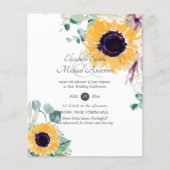 Zomer Zonnebloemen Eucalyptus Greenery Wedding (Voorkant)