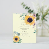 Zomer Zonnebloemen Eucalyptus Greenery Wedding (Staand voorkant)