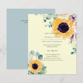 Zomer Zonnebloemen Eucalyptus Greenery Wedding