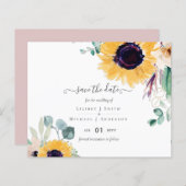 Zomer Zonnebloemen Eucalyptus Greenery Wedding (Voorkant / Achterkant)