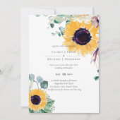 Zomer Zonnebloemen Eucalyptus Greenery Wedding (Voorkant)