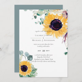 Zomer Zonnebloemen Eucalyptus Greenery Wedding