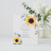 Zomer Zonnebloemen Eucalyptus Greenery Wedding (Staand voorkant)