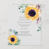 Zomer Zonnebloemen Eucalyptus Greenery Wedding (Voorkant)