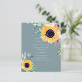 Zomer Zonnebloemen Eucalyptus Greenery Wedding (Staand voorkant)