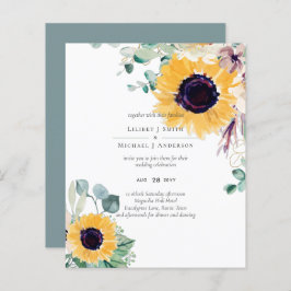 Zomer Zonnebloemen Eucalyptus Greenery Wedding