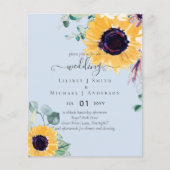 Zomer Zonnebloemen Eucalyptus Greenery Wedding (Voorkant)