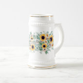 Zomer Zonnebloemen Eucalyptus Greenery Wedding Bierpul (Voorkant rechts)