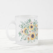 Zomer Zonnebloemen Eucalyptus Greenery Wedding Matglas Koffiemok (Links)