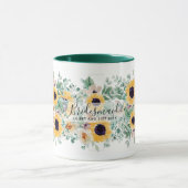 Zomer Zonnebloemen Eucalyptus Greenery Wedding Mok (Midden)