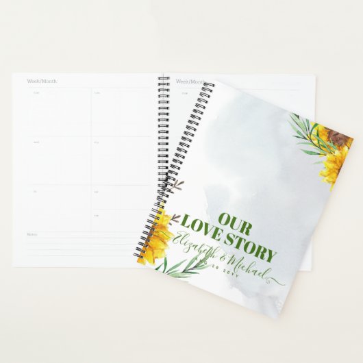 Zomer Zonnebloemen Eucalyptus Greenery Wedding Planner (Display)