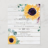 Zomer Zonnebloemen Eucalyptus Groene Huwelijksdeco (Voorkant)