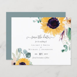 Zomer Zonnebloemen Eucalyptus Groene Huwelijksdeco