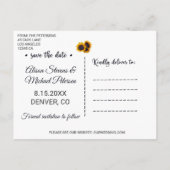 Zomer Zonnebloemen | Foto Bruiloft Save the Date Aankondigingskaart (Achterkant)