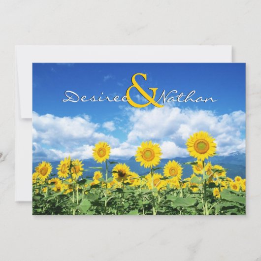 Zomer Zonnebloemen Weddenschap Kaart (Voorkant)