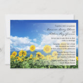 Zomer Zonnebloemen Weddenschap Kaart (Achterkant)