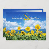 Zomer Zonnebloemen Weddenschap Kaart (Voorkant / Achterkant)
