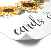 Zomer Zonnebloemen Weddenschapskaarten en cadeaubo Poster (Hoek)