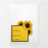 Zomer Zonnebloemen, Wedding Suite Drieluik Uitnodiging (Cover)