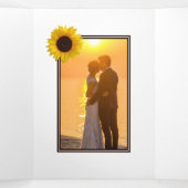 Zomer Zonnebloemen, Wedding Suite Drieluik Uitnodiging (Binnenkant midden)