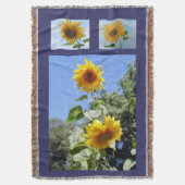 Zomer Zonnebloemen Woven Throw Blanket Deken (Voorkant Verticaal)