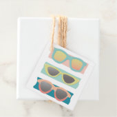 Zomer Zonnebril Trio Koraal Bedankjes Labels (In situ)