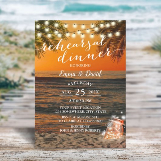 Zomer Zonnedag Beach Weddenschap repetitie Dinner Kaart