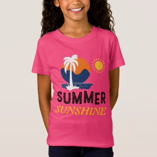 Zomer Zonneschijn Design T-shirt (Voorkant)