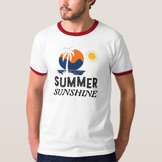 Zomer Zonneschijn Design T-shirt (Voorkant)