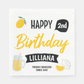 Zomer Zonneschijn Limonade Stand Verjaardagsfeest Servet (Voorkant)