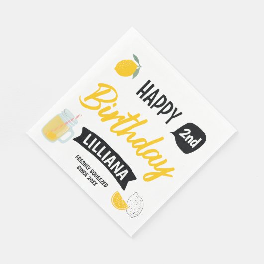 Zomer Zonneschijn Limonade Stand Verjaardagsfeest Servet (Hoek)