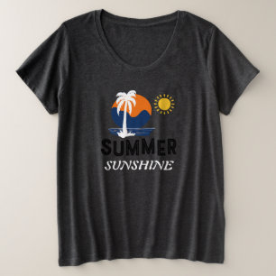 Zomer Zonneschijn Plus Size Dames Grote Maat T-shirt