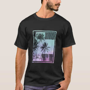 Zomer Zonneschijn Strand Party Times Palm Tree Sur T-shirt