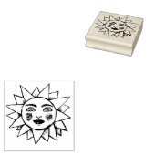 Zomer Zonneschijn Zonnegezicht Rubberstempel (Gestempeld)