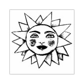 Zomer Zonneschijn Zonnegezicht Rubberstempel (Afrduk)