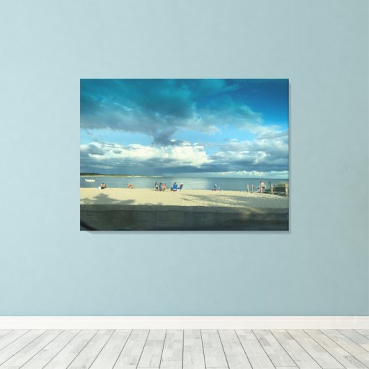Zomer Zonnestrand, Kaapskabeljauw Canvas Afdruk (Insitu (Houten vloer))