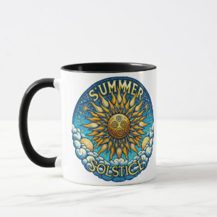 Zomer Zonnewende 11oz Zwarte Mok