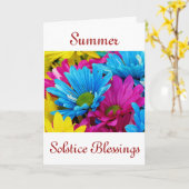 Zomer Zonnewende met daisy bloemen Kaart (Gele Bloem)